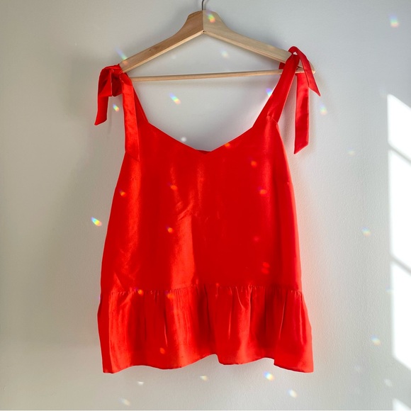 J. Crew Tops - J. Crew Silk Tie-shoulder Peplum Top